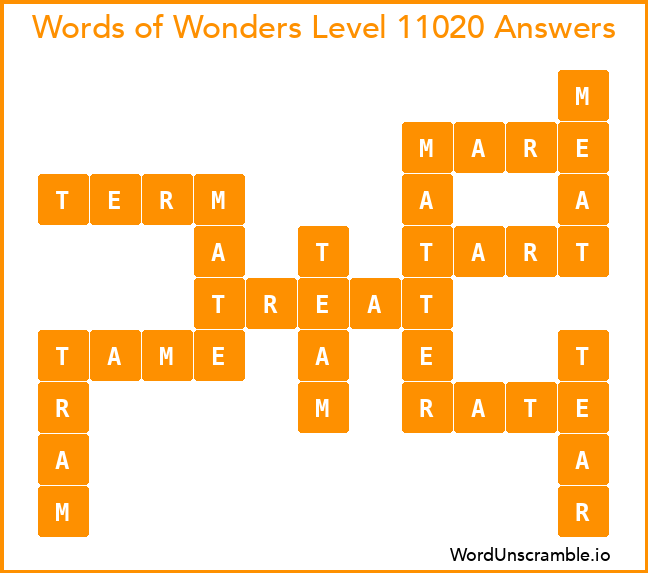 Words of Wonders Level 11020 Answers