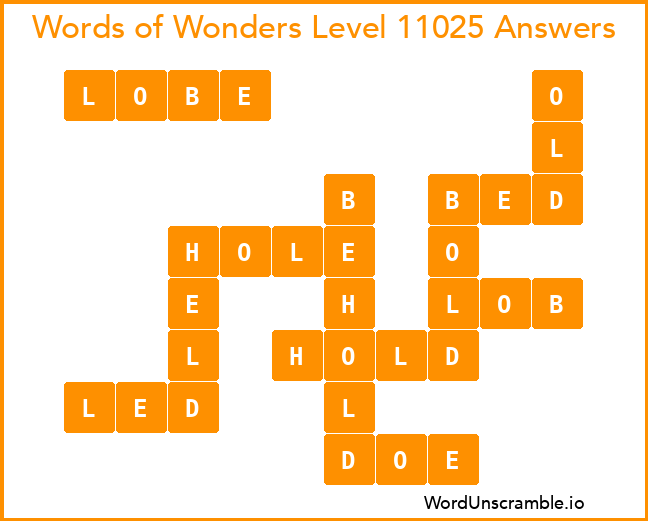Words of Wonders Level 11025 Answers