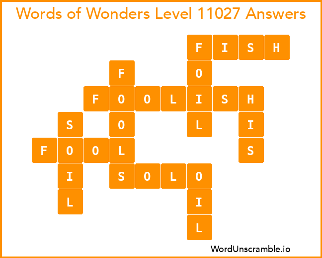 Words of Wonders Level 11027 Answers