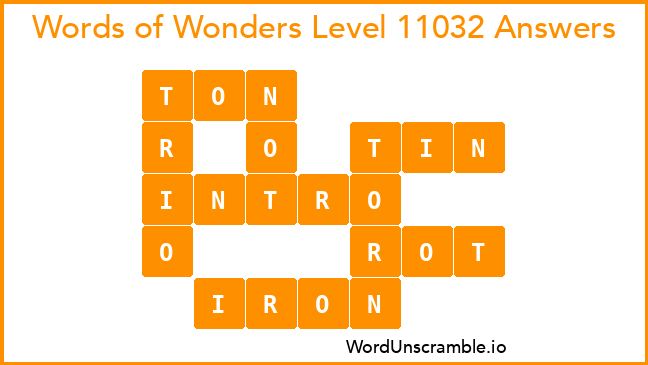 Words of Wonders Level 11032 Answers