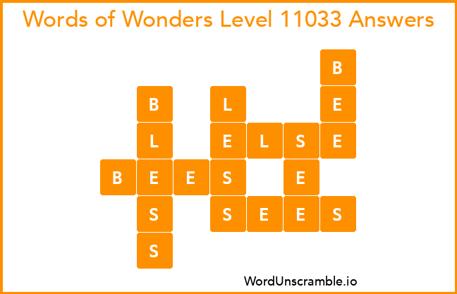 Words of Wonders Level 11033 Answers