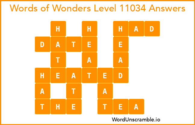 Words of Wonders Level 11034 Answers