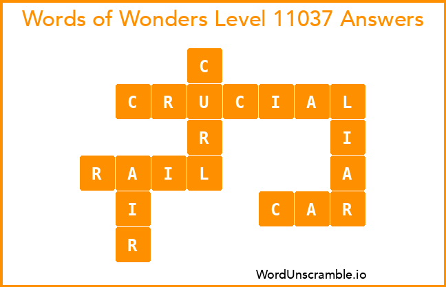 Words of Wonders Level 11037 Answers