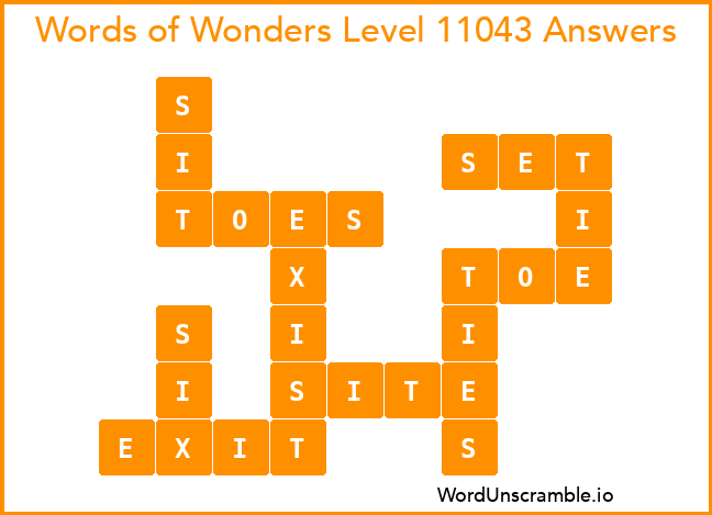 Words of Wonders Level 11043 Answers