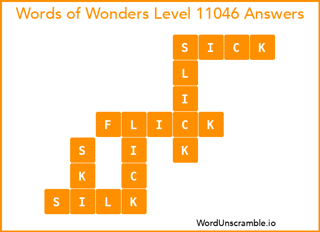Words of Wonders Level 11046 Answers
