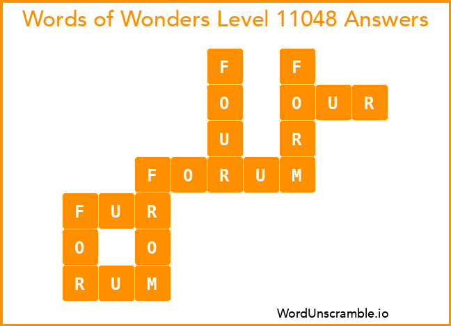 Words of Wonders Level 11048 Answers