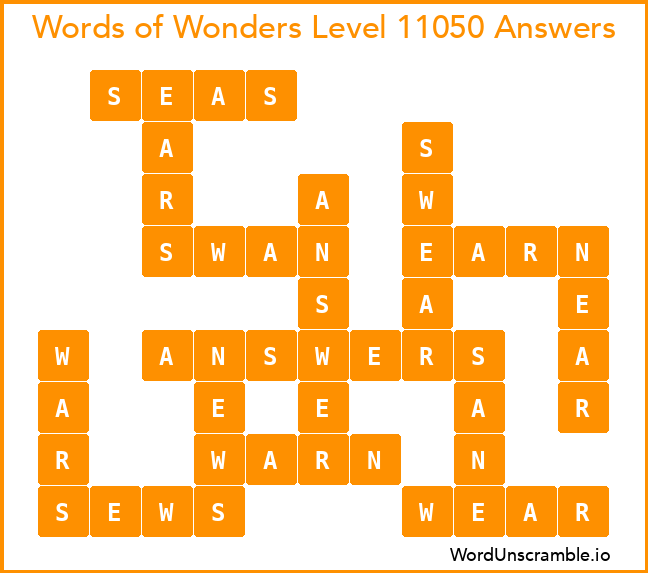 Words of Wonders Level 11050 Answers