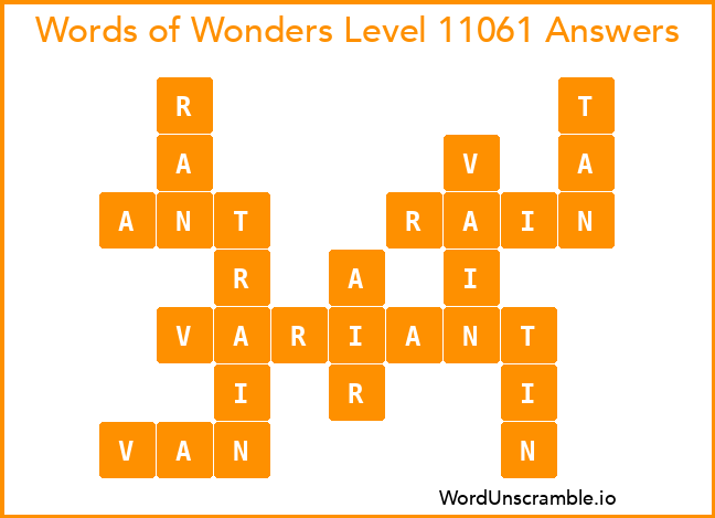 Words of Wonders Level 11061 Answers