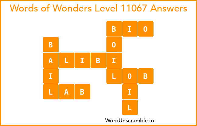 Words of Wonders Level 11067 Answers