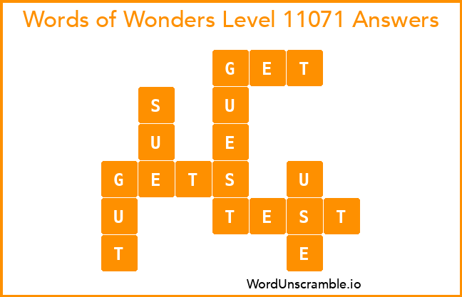 Words of Wonders Level 11071 Answers