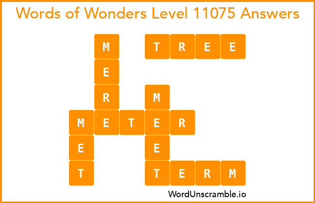 Words of Wonders Level 11075 Answers
