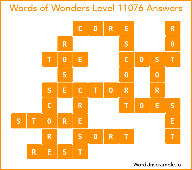 Words of Wonders Level 11076 Answers