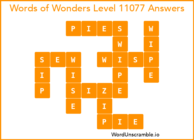 Words of Wonders Level 11077 Answers