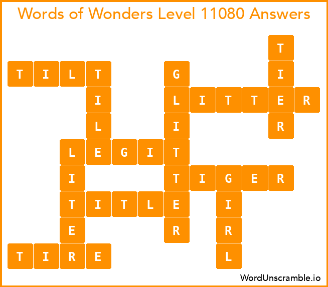 Words of Wonders Level 11080 Answers