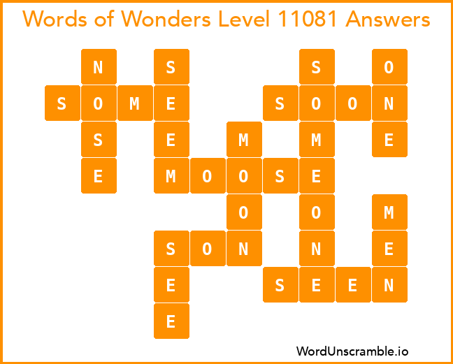 Words of Wonders Level 11081 Answers