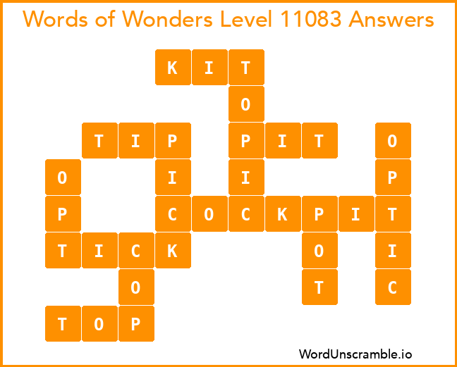 Words of Wonders Level 11083 Answers