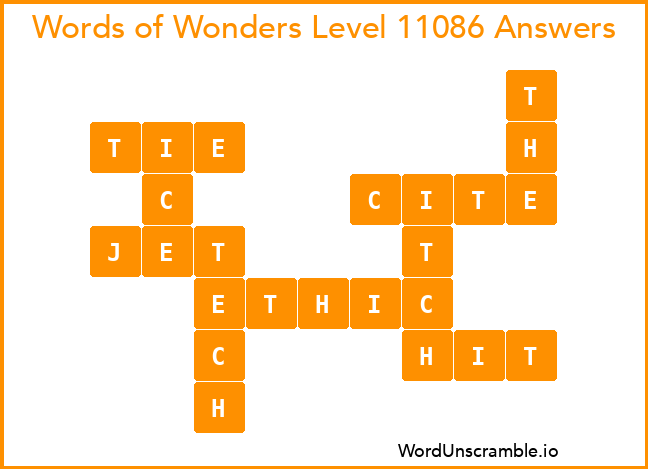 Words of Wonders Level 11086 Answers