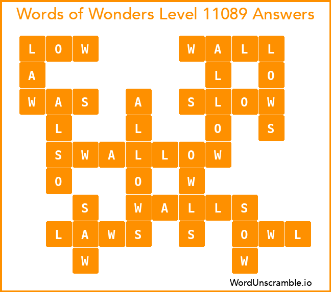 Words of Wonders Level 11089 Answers