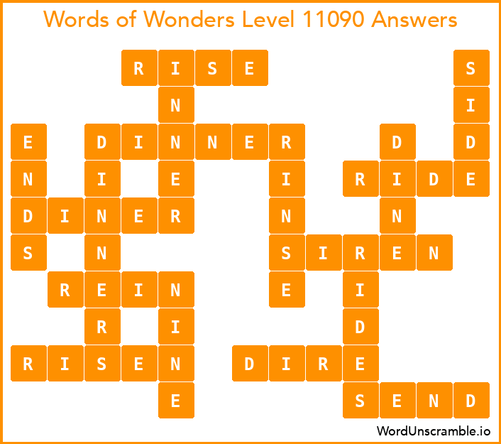 Words of Wonders Level 11090 Answers