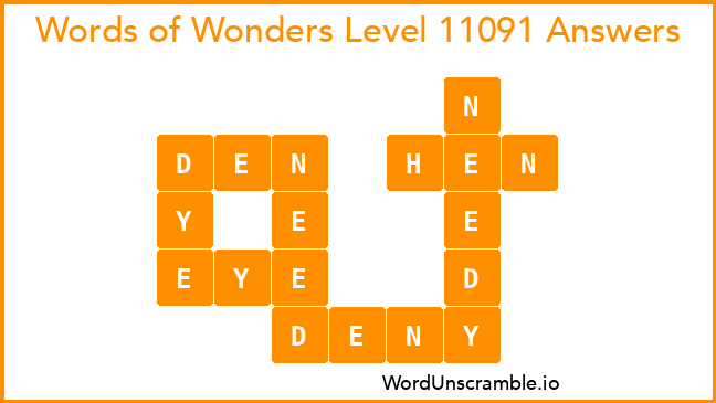 Words of Wonders Level 11091 Answers