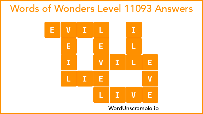 Words of Wonders Level 11093 Answers
