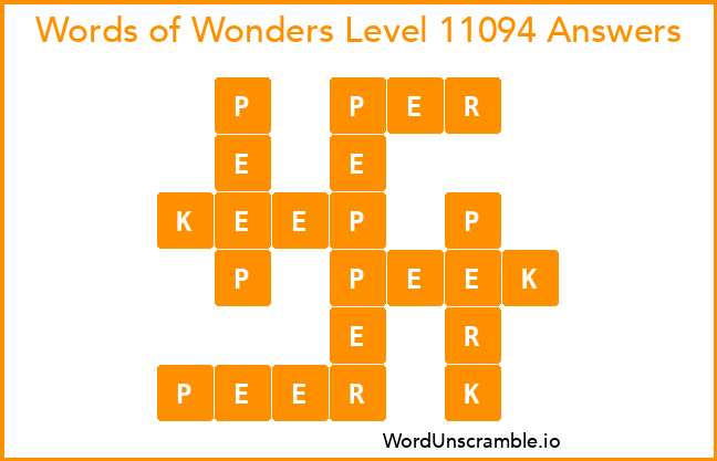 Words of Wonders Level 11094 Answers