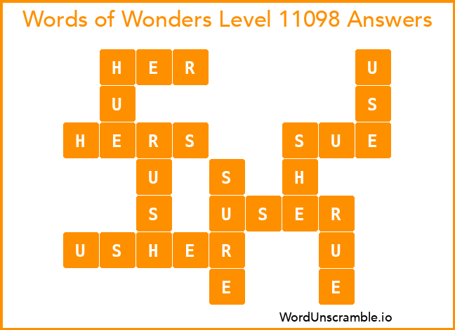Words of Wonders Level 11098 Answers