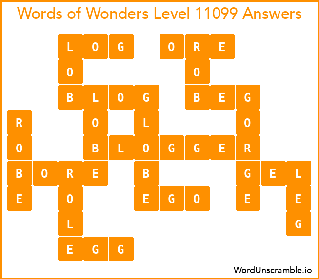 Words of Wonders Level 11099 Answers