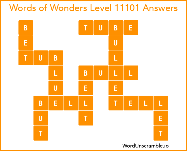 Words of Wonders Level 11101 Answers