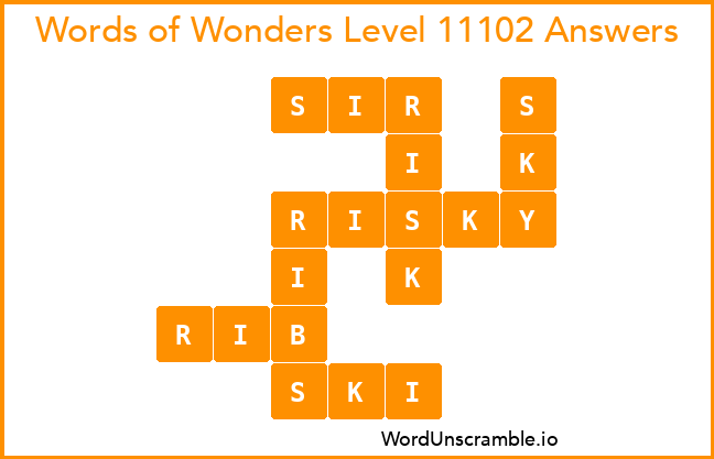 Words of Wonders Level 11102 Answers