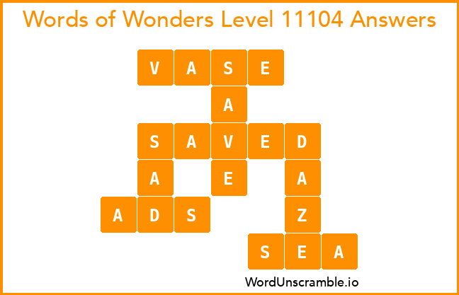 Words of Wonders Level 11104 Answers
