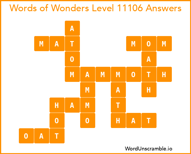 Words of Wonders Level 11106 Answers