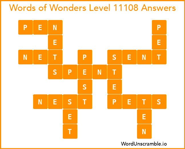 Words of Wonders Level 11108 Answers
