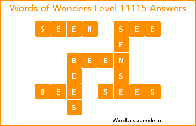Words of Wonders Level 11115 Answers