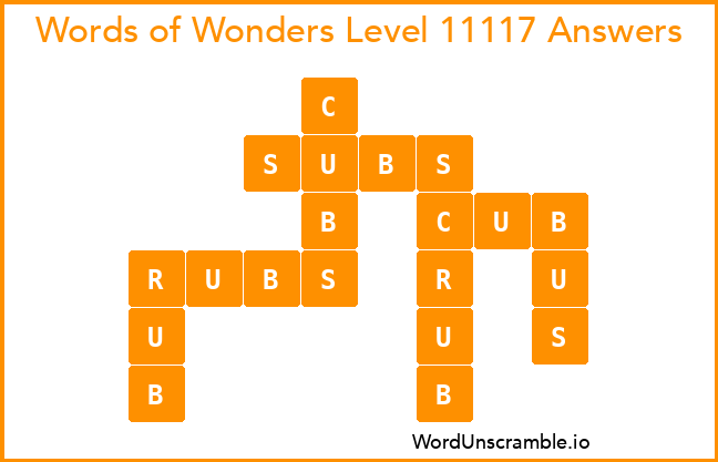 Words of Wonders Level 11117 Answers
