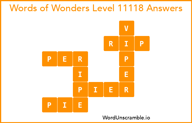 Words of Wonders Level 11118 Answers