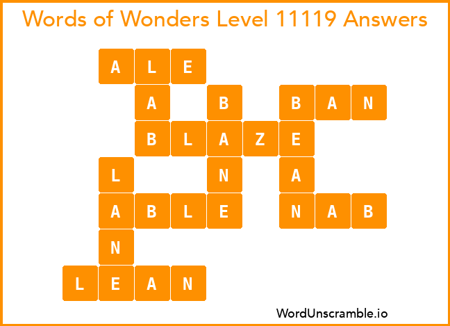 Words of Wonders Level 11119 Answers