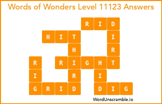 Words of Wonders Level 11123 Answers
