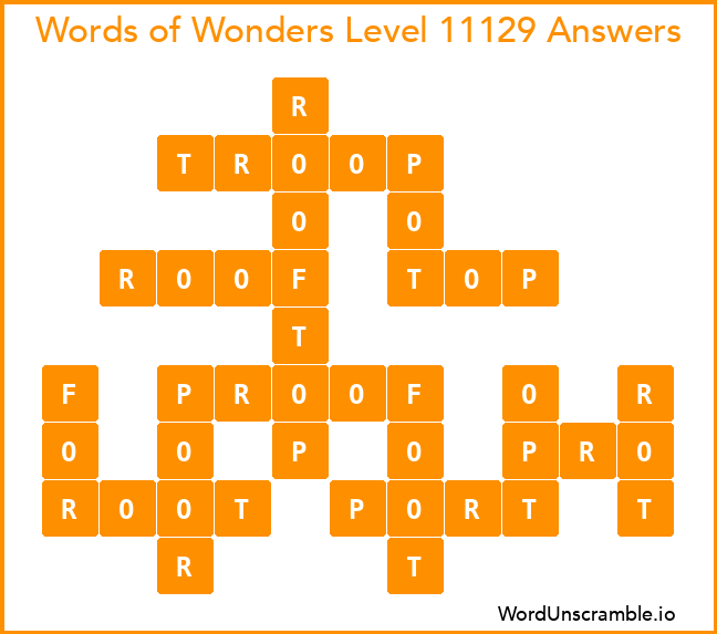 Words of Wonders Level 11129 Answers