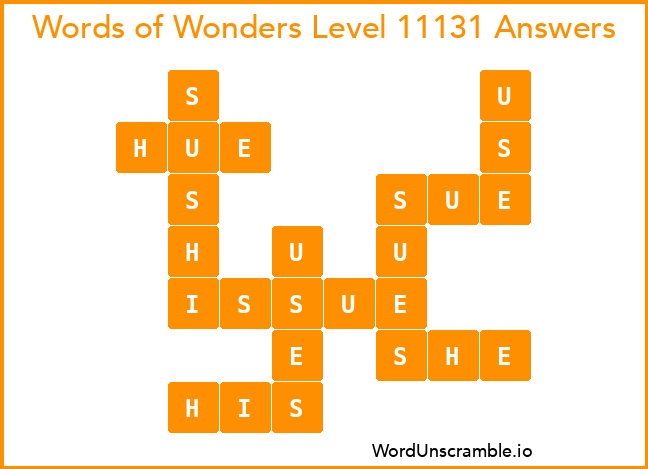 Words of Wonders Level 11131 Answers