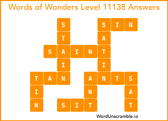 Words of Wonders Level 11138 Answers
