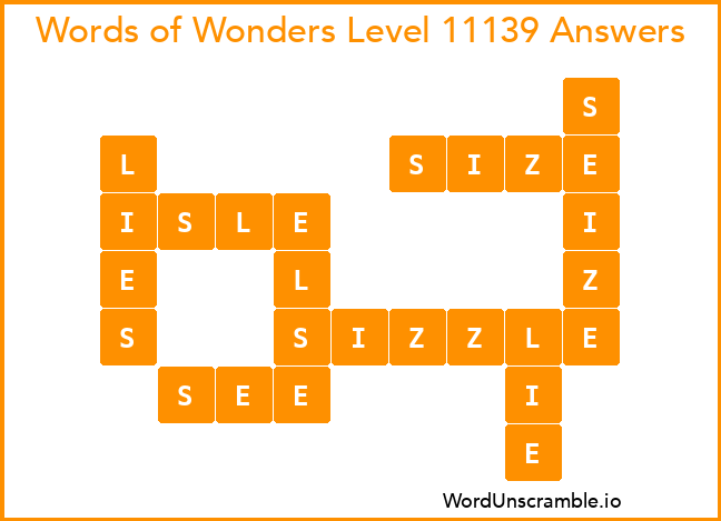 Words of Wonders Level 11139 Answers