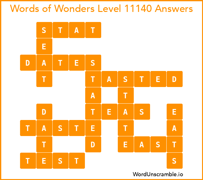 Words of Wonders Level 11140 Answers