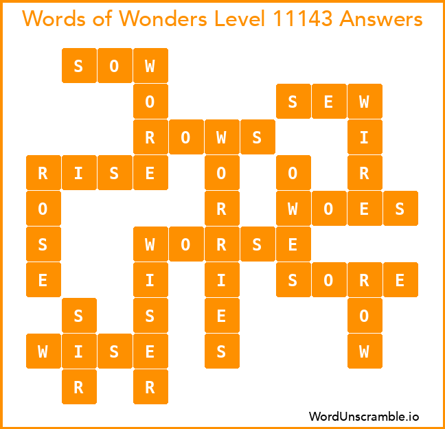 Words of Wonders Level 11143 Answers