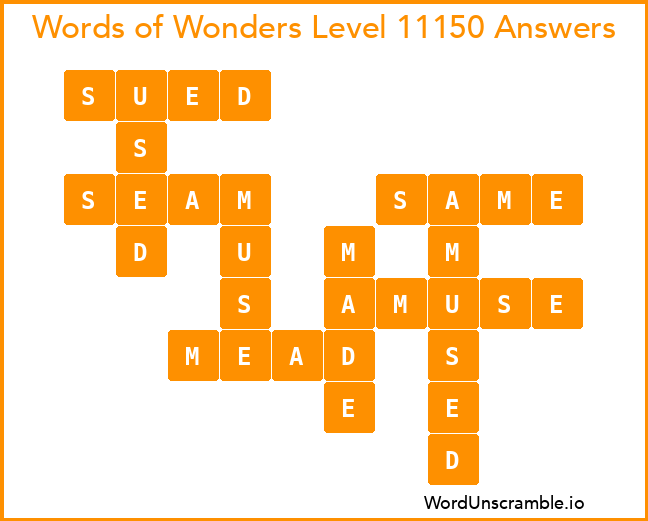Words of Wonders Level 11150 Answers