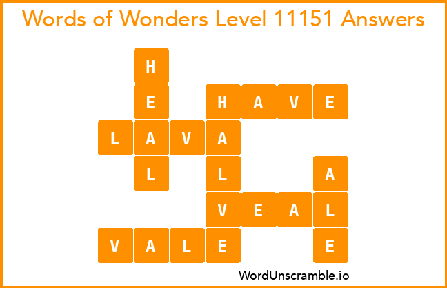 Words of Wonders Level 11151 Answers