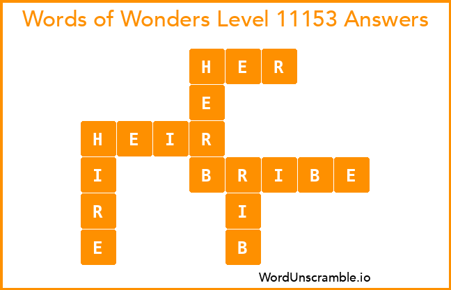 Words of Wonders Level 11153 Answers
