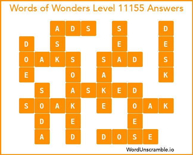 Words of Wonders Level 11155 Answers