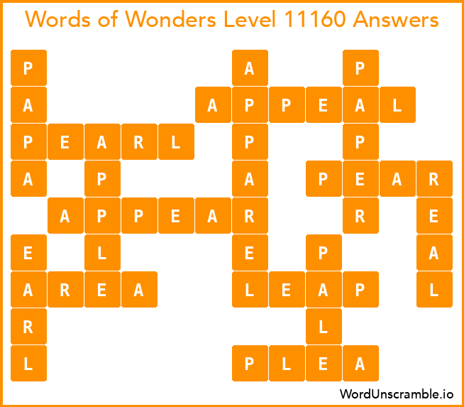Words of Wonders Level 11160 Answers