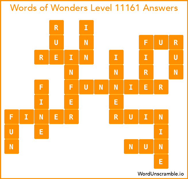 Words of Wonders Level 11161 Answers